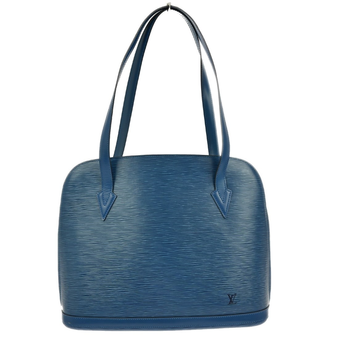Louis Vuitton Lussac Blue Epi Leather Shoulder Bag M52285 France: Louis Vuitton Lussac Blue Epi Leather Shoulder Bag M52285 France This is a vintage Louis Vuitton Lussac shoulder bag crafted from blue Epi leather with a medium size silhouette. The bag features a zip