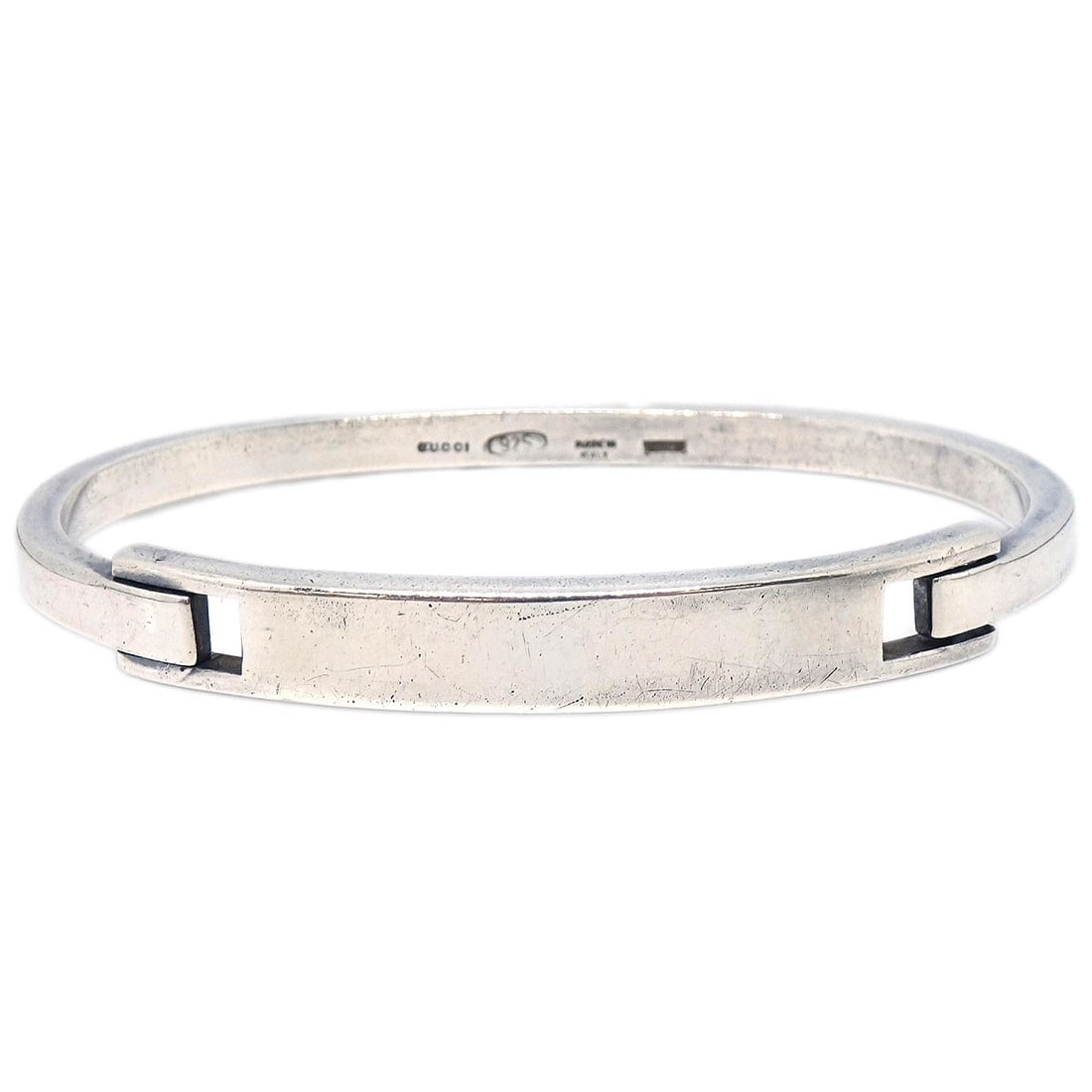 Sterling Silver Bangle Bracelet by Gucci Italian 925 Accessory (1 of 4)