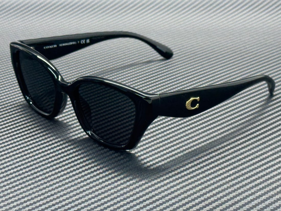 Coach HC8434U 500287 Black Grey Women's Sunglasses 53mm (1 of 5)