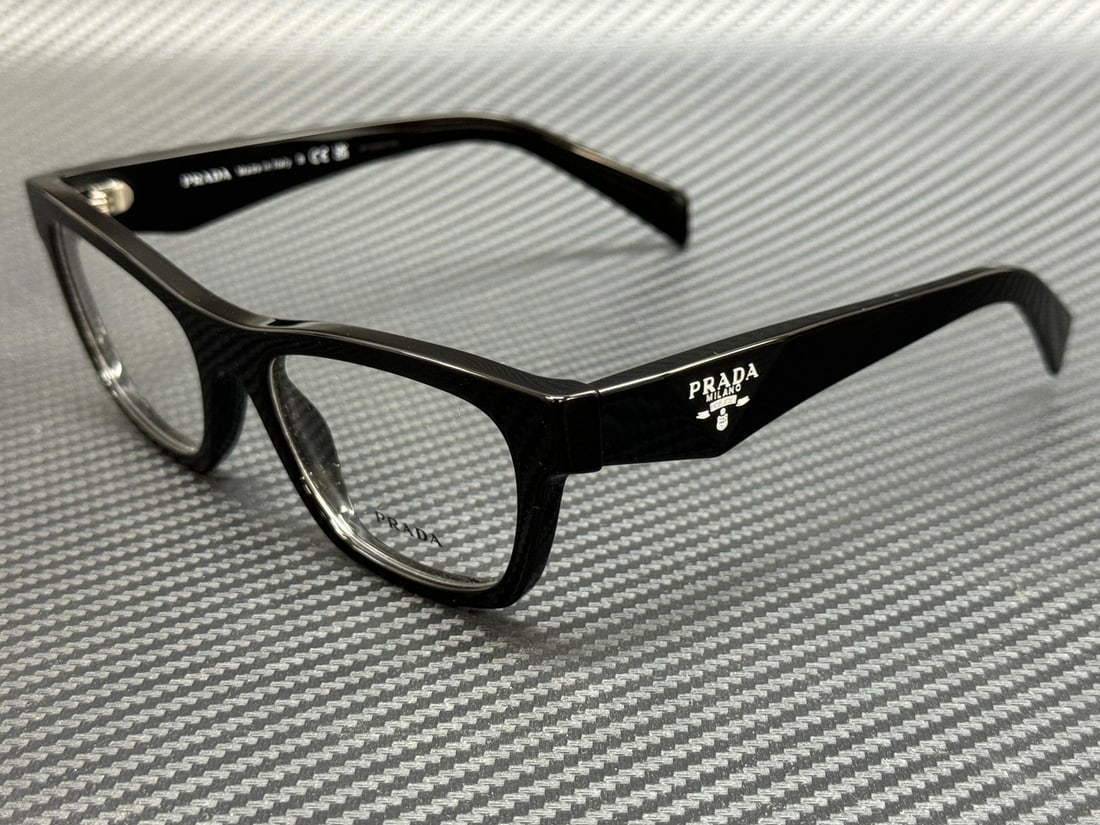 PRADA PR B01V 16K1O1 Black Women's Eyeglasses with Demo Lenses (1 of 5)