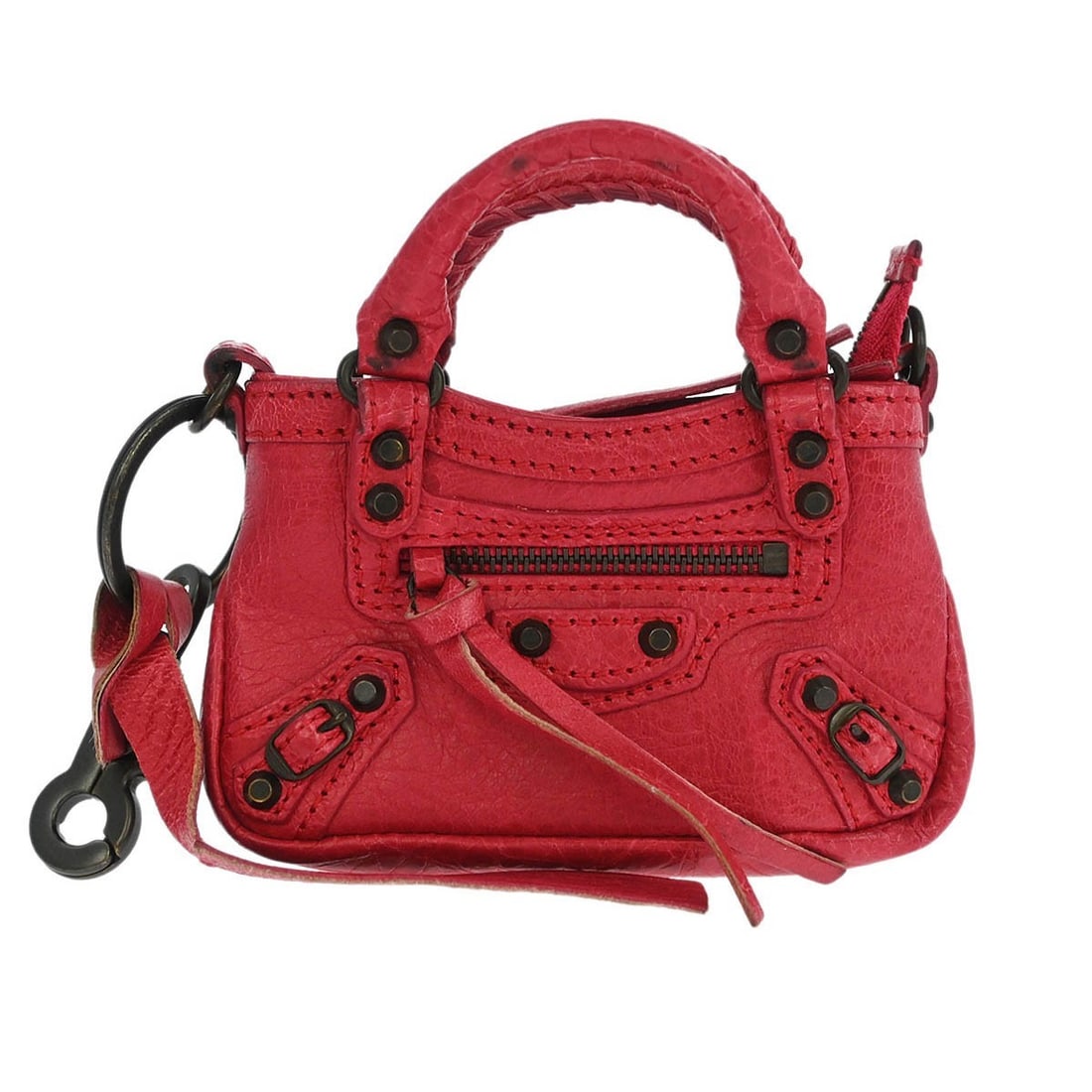 Balenciaga Leather Red Keyring Bag Charm and Coin Pouch Accessory (1 of 7)