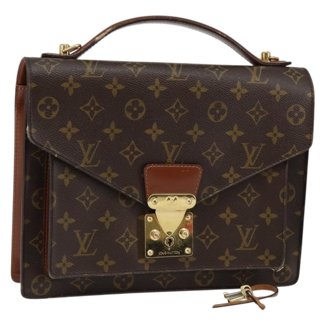 LOUIS VUITTON Monogram Monceau 28 Hand Bag M51185 Auth France (1 of 18)