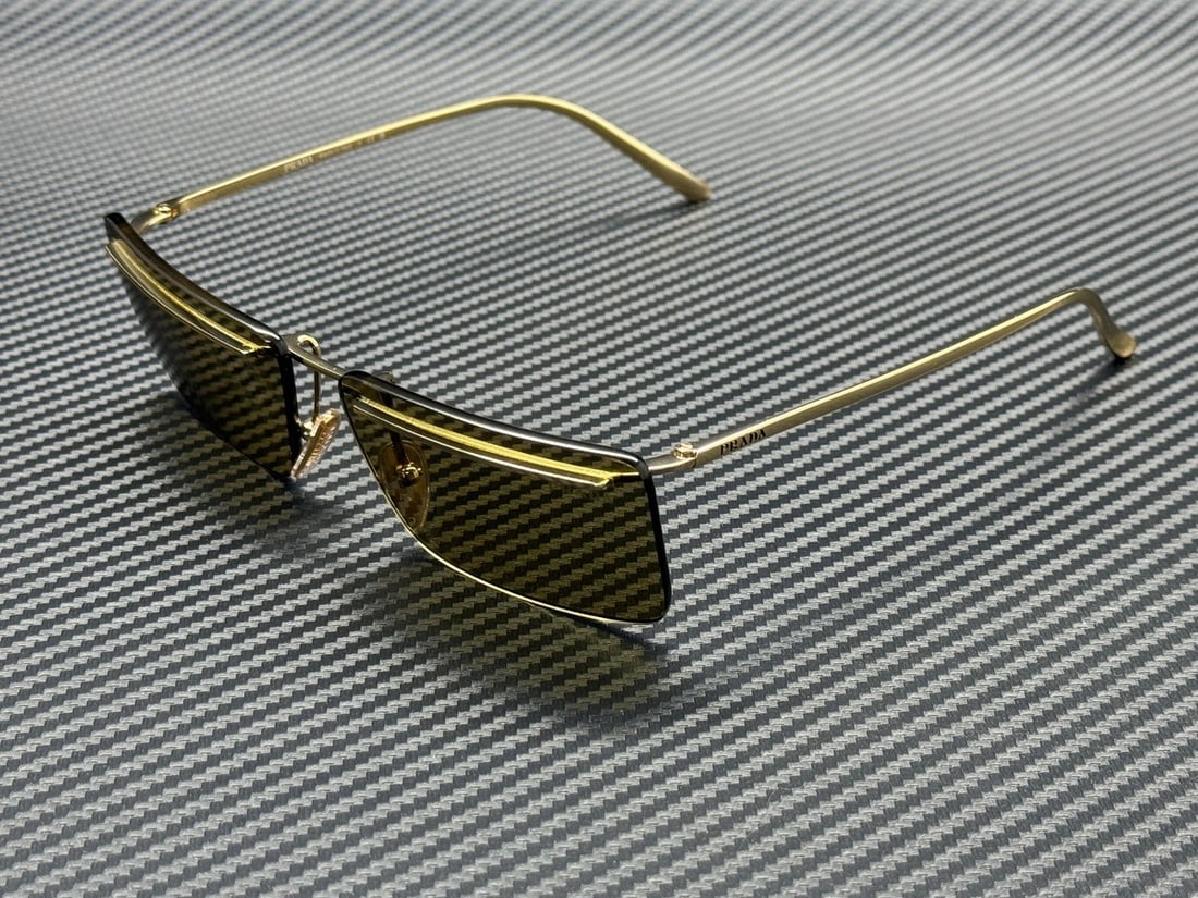 Men's Prada PR C53S 5AK70G 60mm Gold Frame Olive Green Sunglasses (1 of 4)