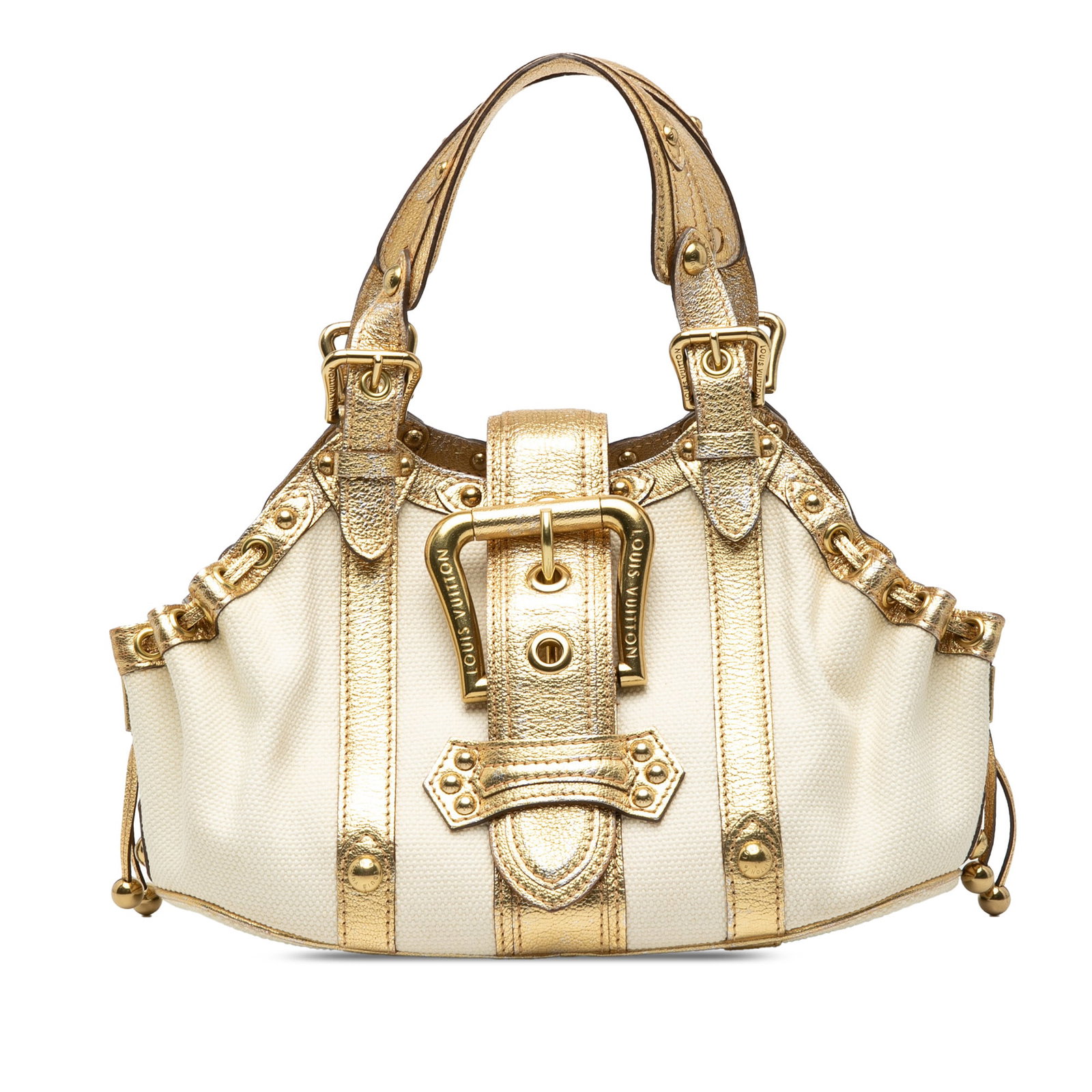 Theda Treanonne GM canvas shoulder bag with metallic leather trim by Louis Vuitton (1 of 6)