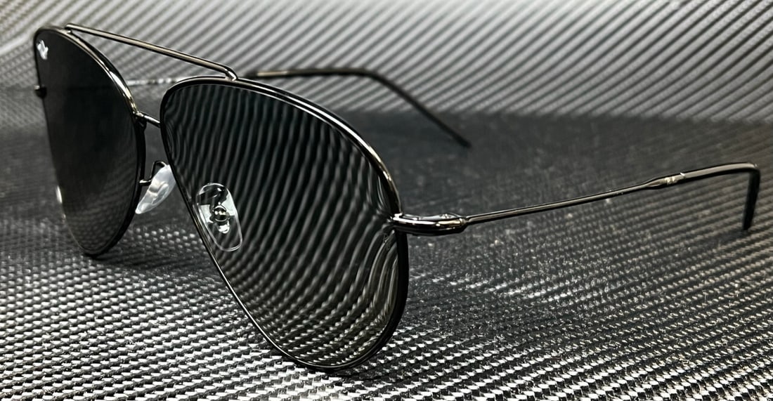 RAY BAN RBR0101S 002 GS Black Aviator Sunglasses 59mm Unisex (1 of 5)
