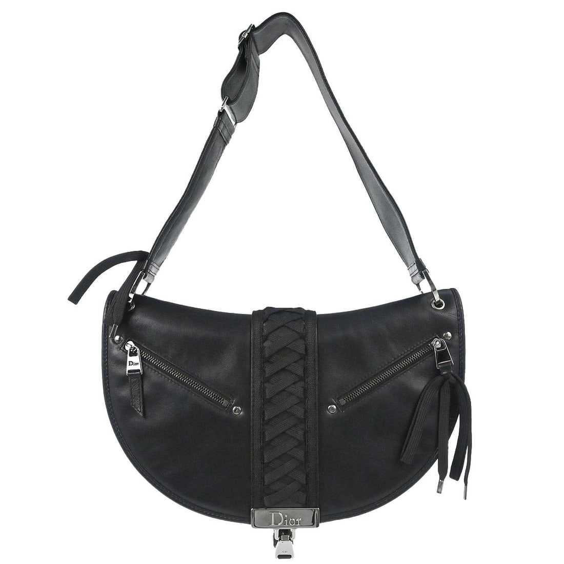 Dior Admit It Corset Black Leather Top Handle Bag 11-MA-0072 (1 of 11)