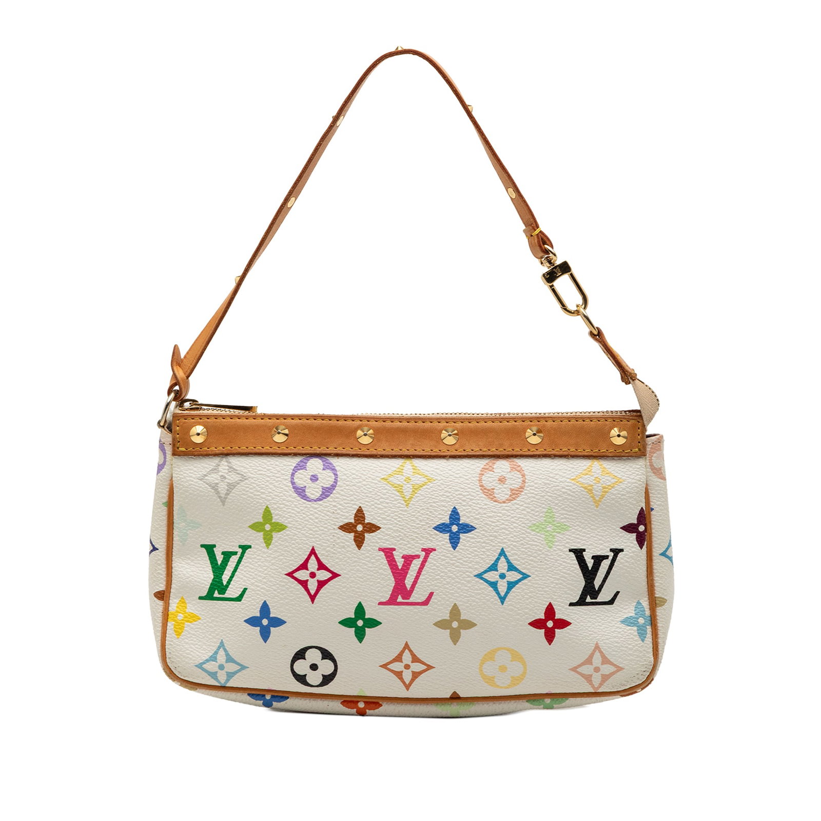 Louis Vuitton Multicolore Canvas Pochette with Studded Vachetta Leather Trim (1 of 7)