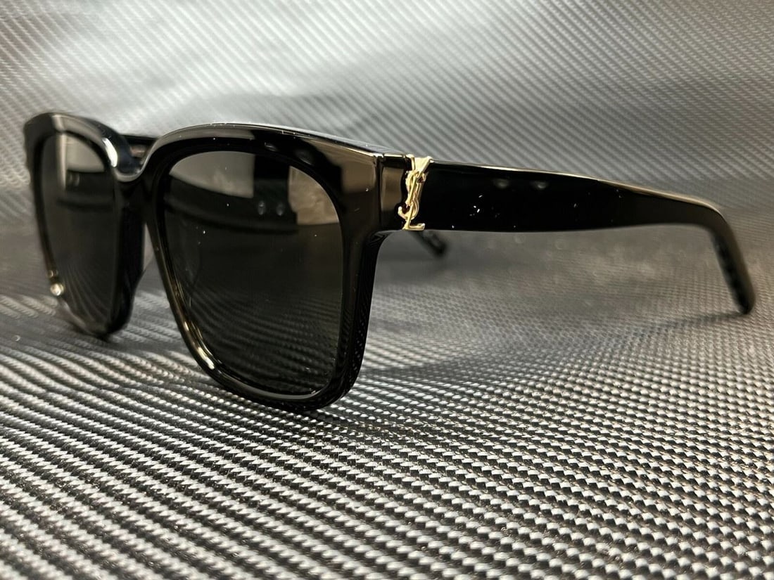 Saint Laurent SL M40 003 Black Square Sunglasses 54mm with Gray Lenses (1 of 5)