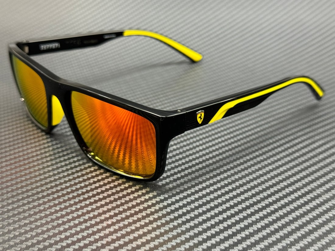 Ferrari FZ6003U 501 6Q Black Red Gold Mirror Men's Sunglasses (1 of 5)