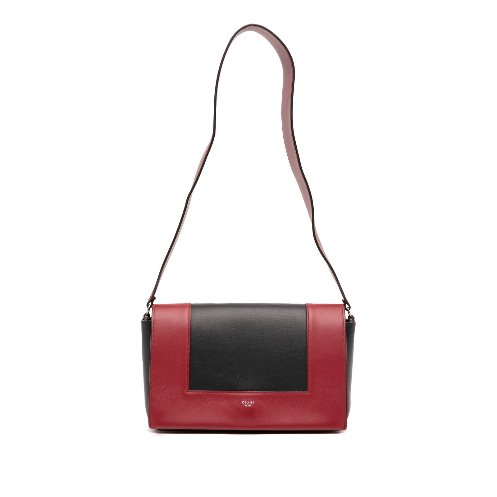 Celine Medium Frame Shoulder Bag Red Leather Italy (1 of 11)