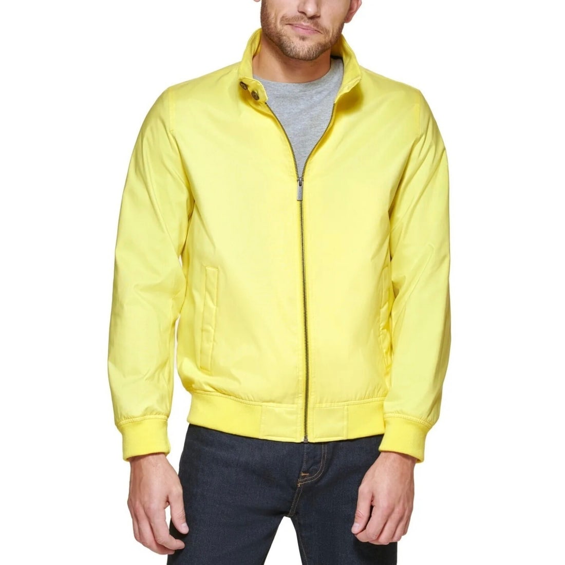 Club Room Men's Regular-Fit Lightweight Yellow Bomber Jacket XL (1 of 2)