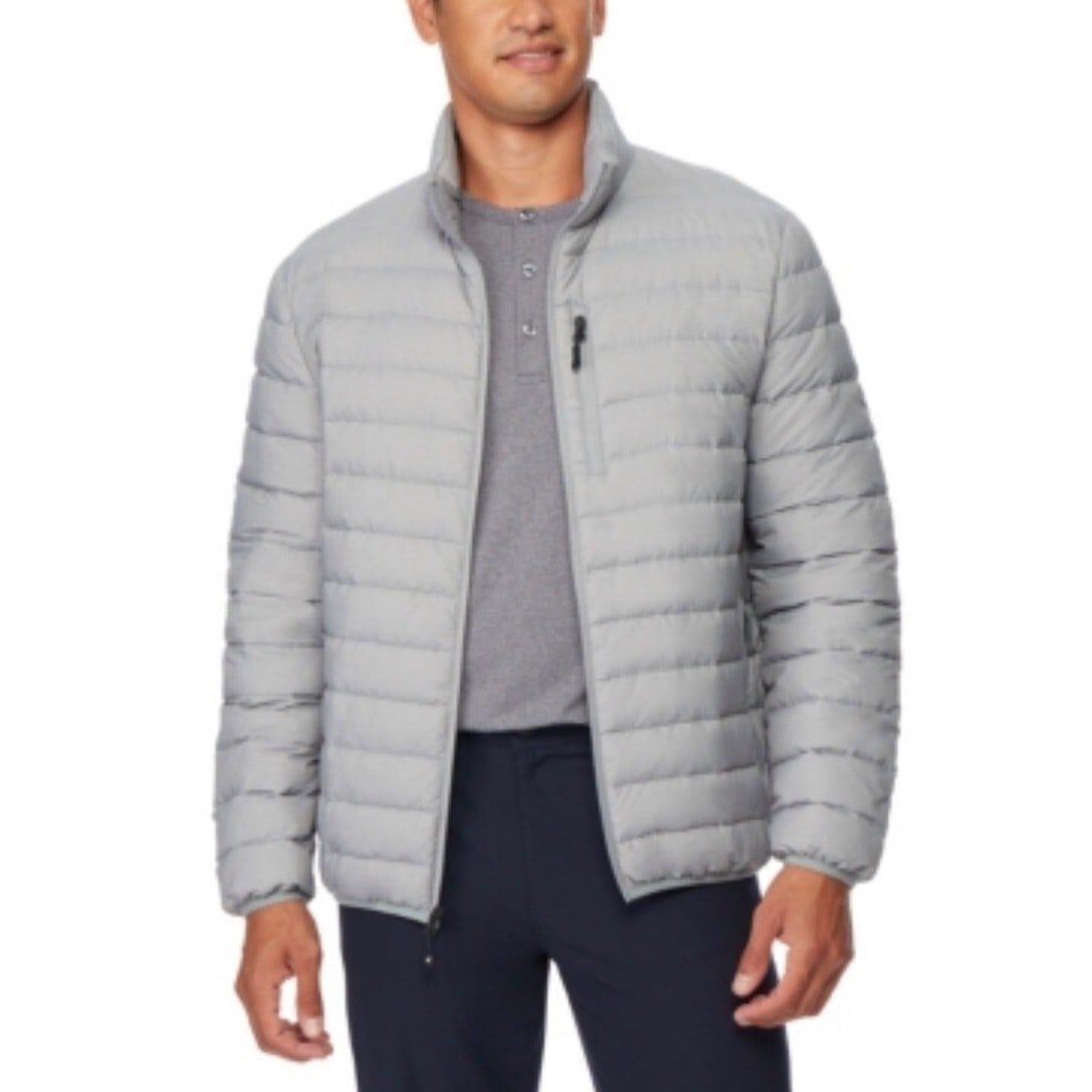 32 Degrees HEAT Men's Packable Steel Grey Puffer Jacket XL (1 of 3)