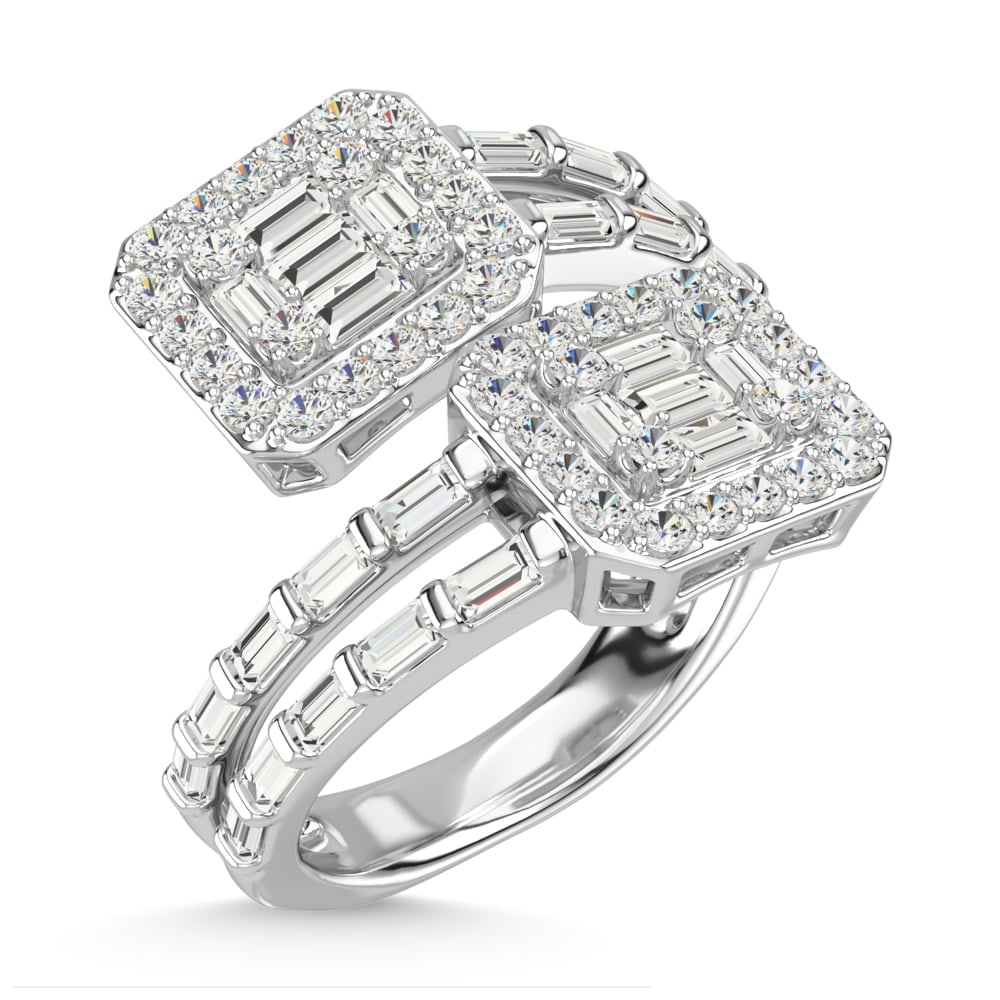 14K White Gold Diamond 1 Ct.Tw. Fashion Ring: 14K White Gold Diamond 1 Ct.Tw. Fashion Ring 14k White Gold Stone Color: G-h Stone Clarity: Si1 Each ring is presented in standard size 6.5. Complimentary resizing is available between sizes 510 (in 1