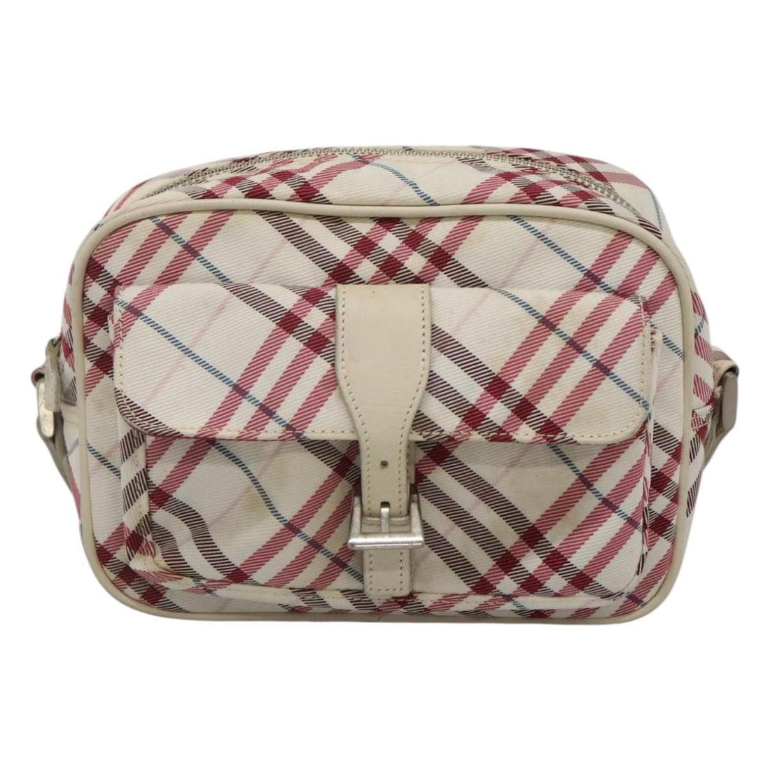 Burberry Nova Check Blue Label Red Nylon Shoulder Bag (1 of 18)