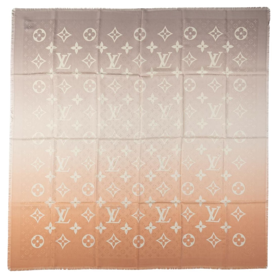 Louis Vuitton Limited Edition Ombre Shawl NIB 57in Italy: Louis Vuitton Limited Edition Ombre Shawl NIB 57in Italy Experience luxury with this Louis Vuitton limited edition ombre shawl. Crafted in Italy, this oversized shawl measures 57 in (144.78 cm) in bot