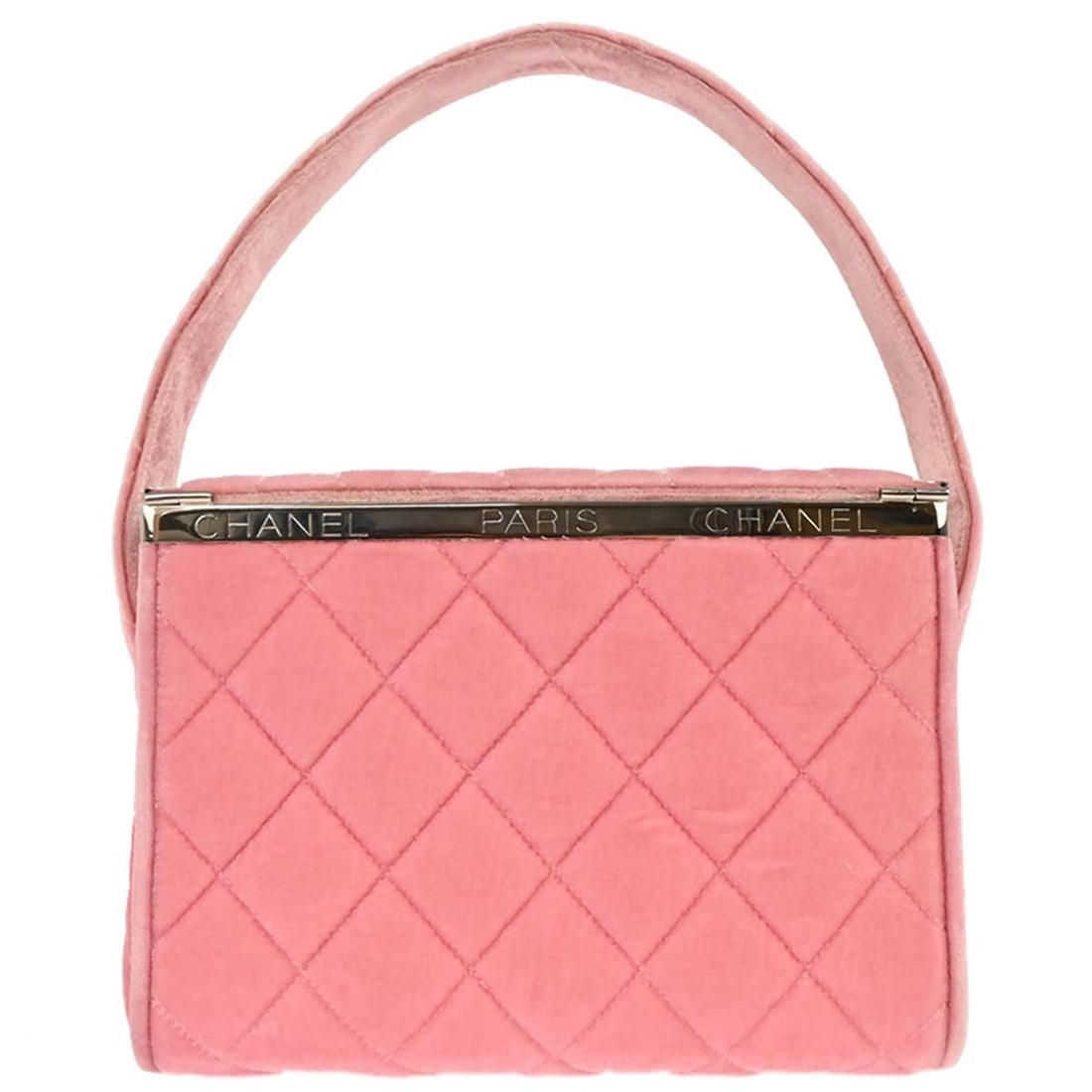 Small Top Handle Velvet Bag in Pink by Chanel (1 of 12)