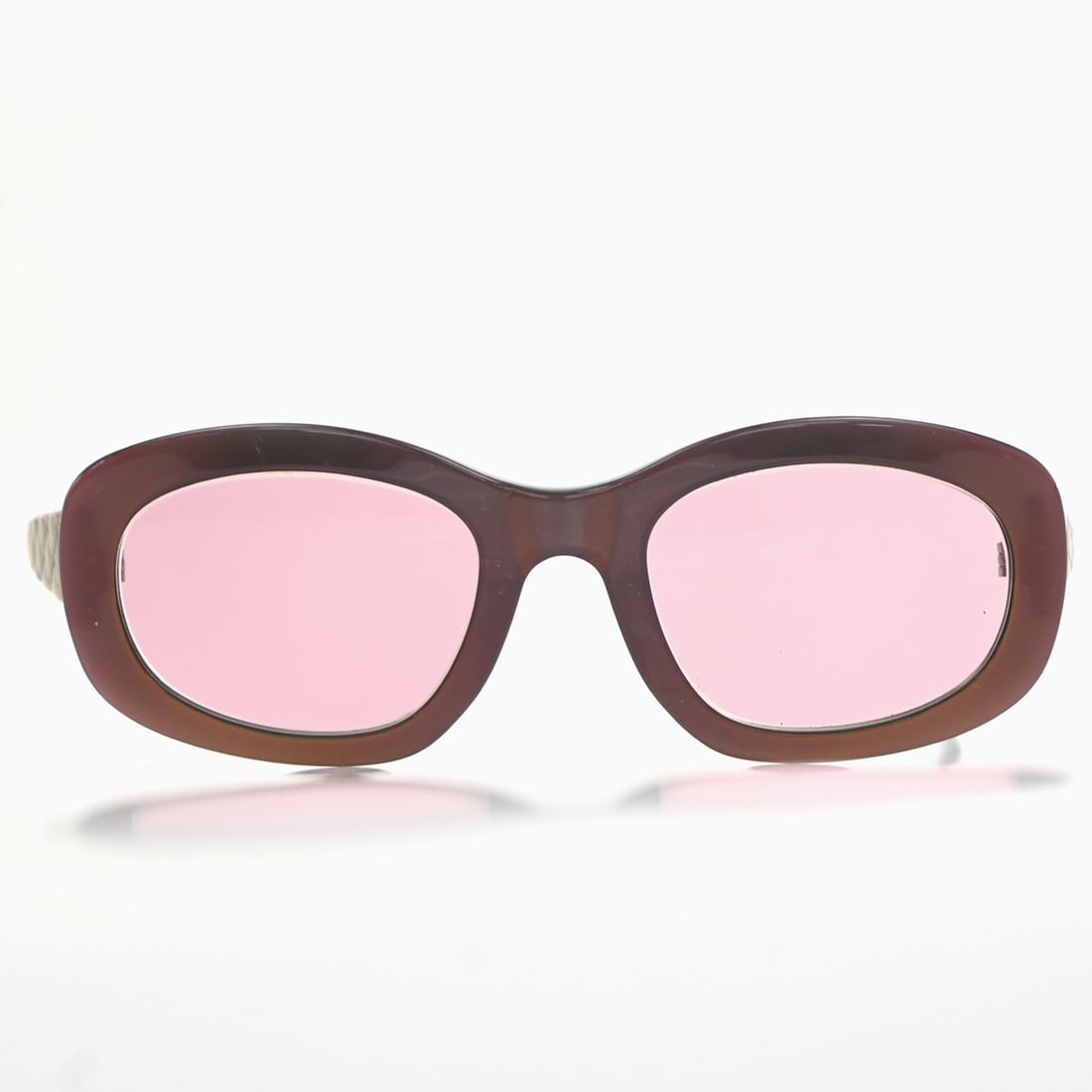 Pink Plastic CHANEL Logo Sunglasses for Women (1 of 8)