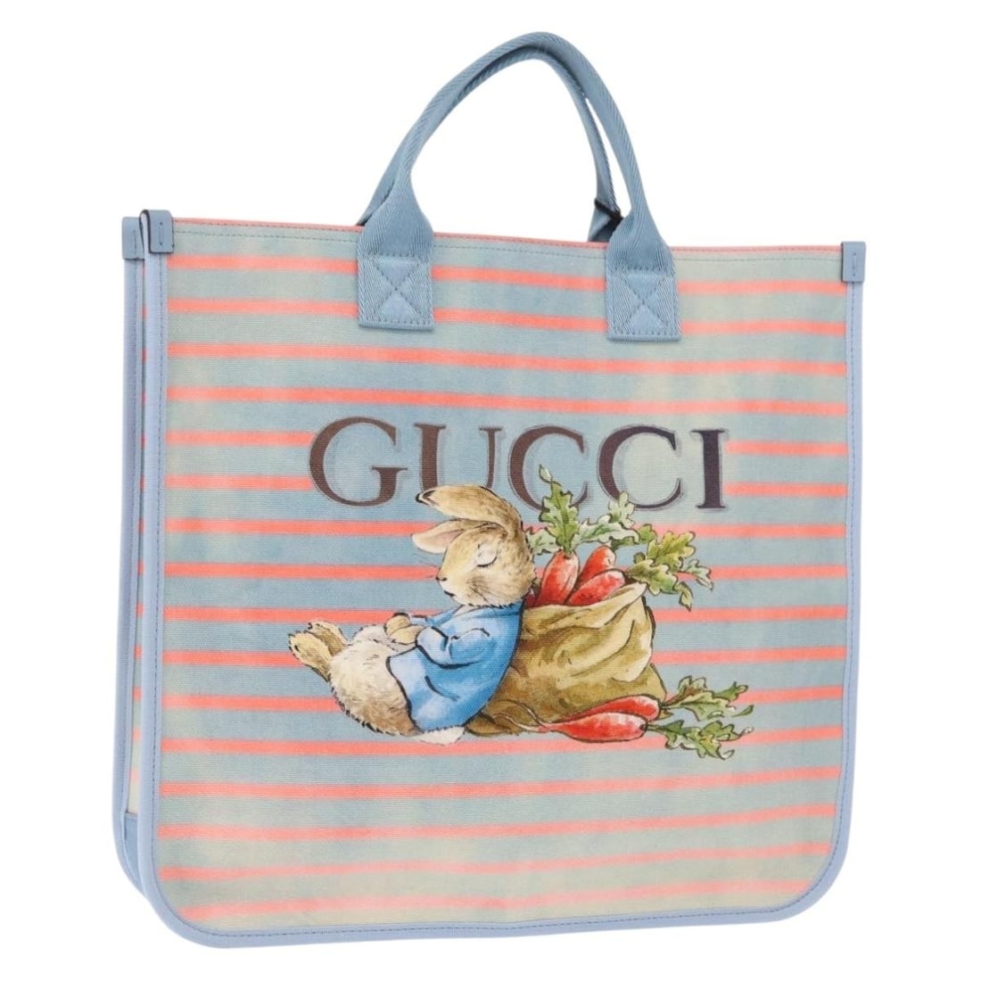Light Blue Canvas Gucci 605831 Handbag with Dust Bag (1 of 18)