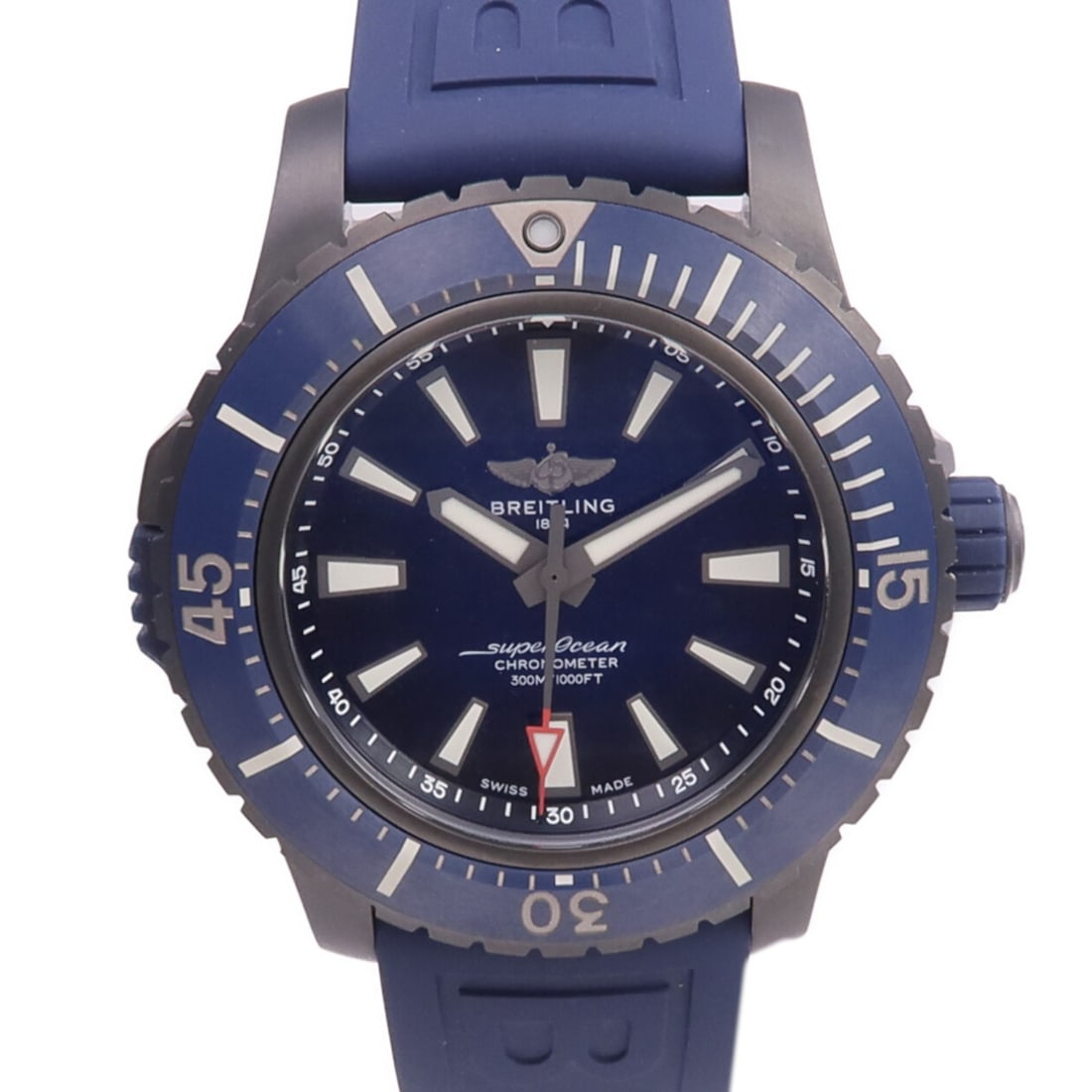 Super Ocean Automatic Blue Dial Titanium Mens Wristwatch by Breitling V17369 (1 of 17)