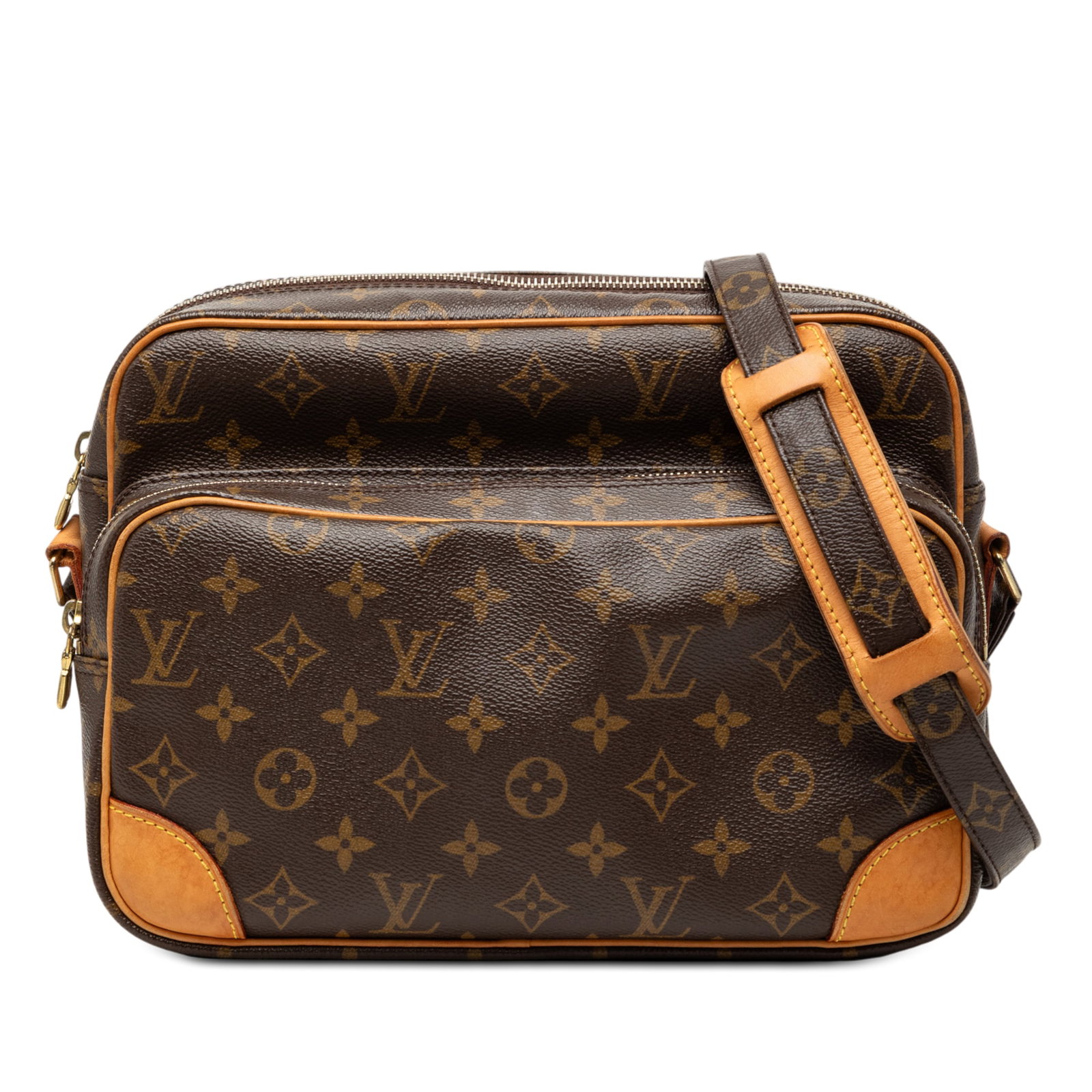 Louis Vuitton Nil Monogram Canvas Shoulder Bag with Vachetta Trim (1 of 9)