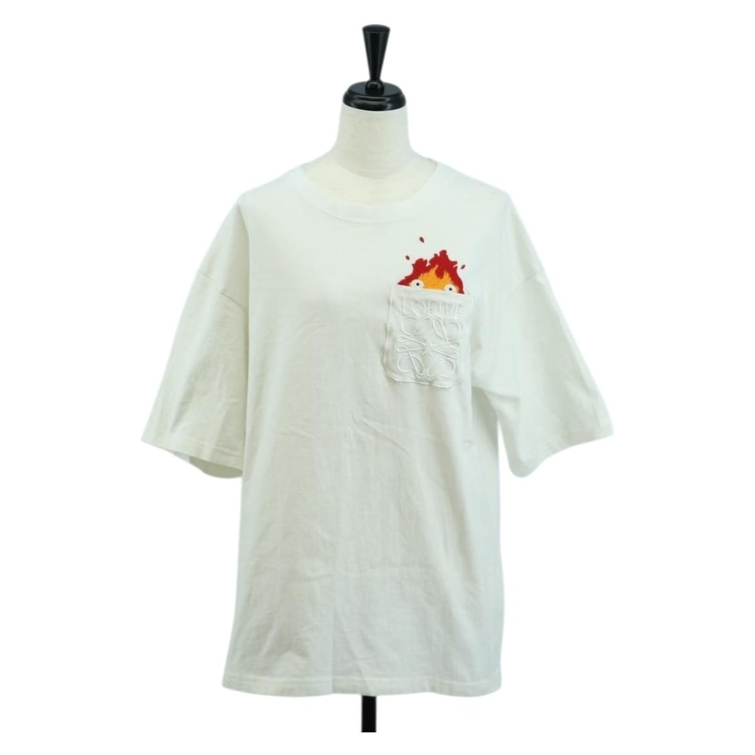 Howl's Moving Castle Calcifer White Cotton T Shirt by Loewe Studio Ghibli (1 of 12)
