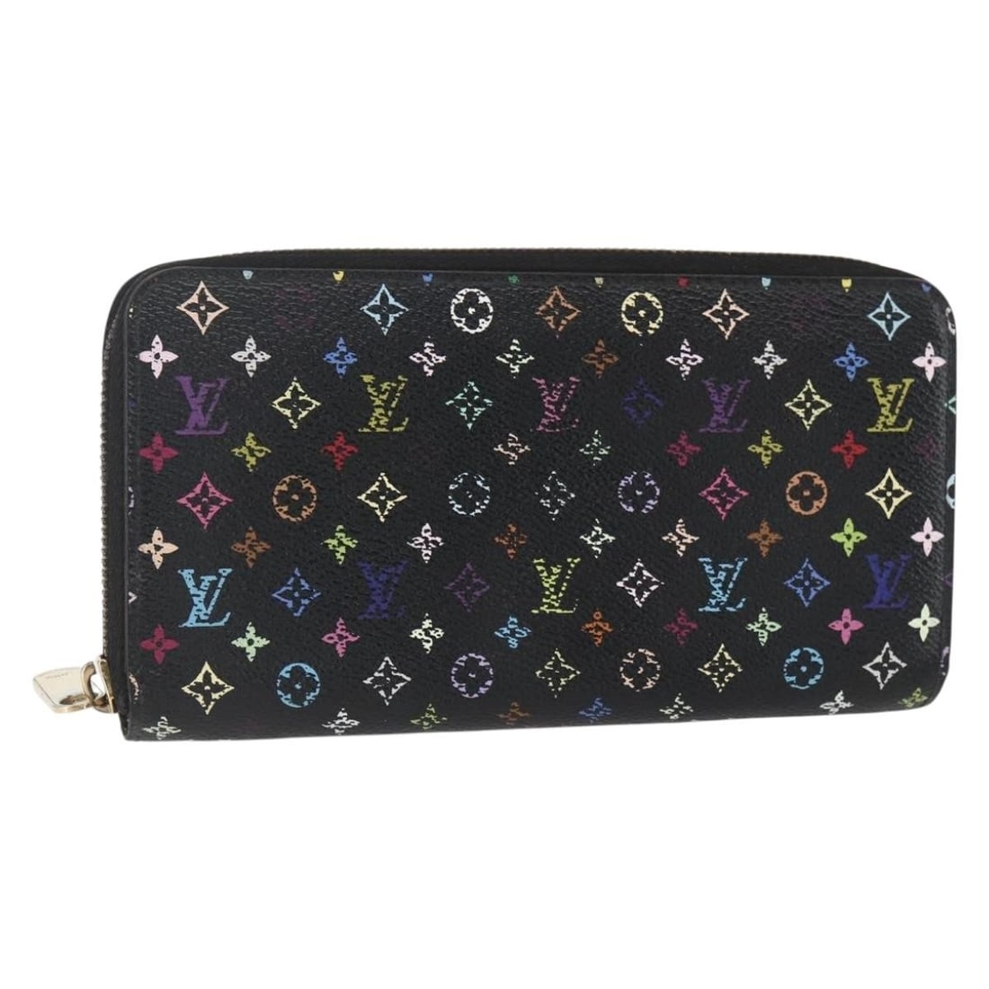 LOUIS VUITTON Monogram Multicolor Zippy Long Wallet Black M60243 Auth (1 of 18)
