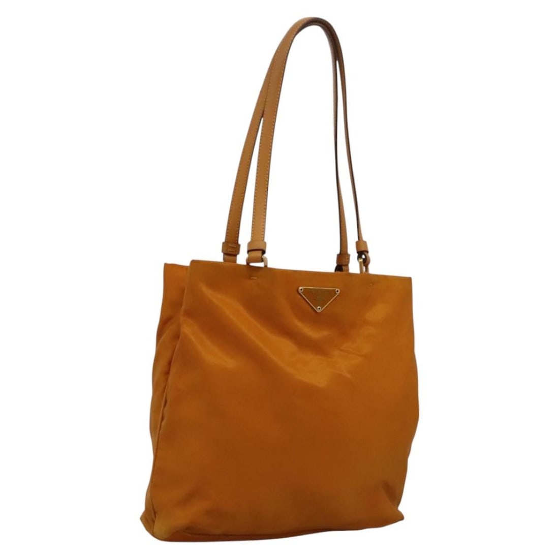 Prada Orange Nylon Women's Shoulder Bag Made in Italy: Prada Orange Nylon Women's Shoulder Bag Made in Italy This is an authentic Prada shoulder bag crafted from orange nylon. Designed for women, it features a practical shoulder strap and a compact silhou