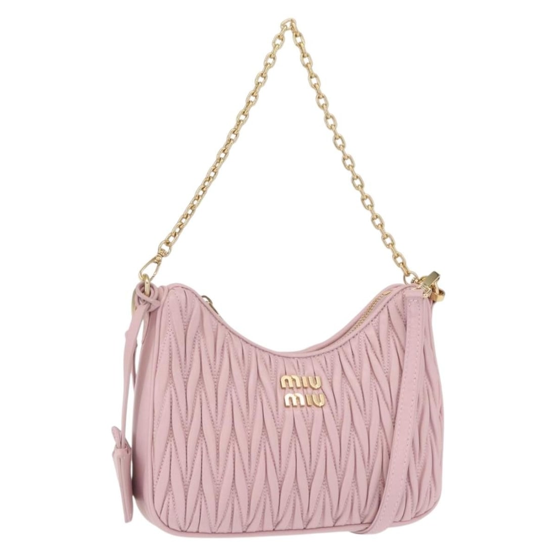 Miu Miu Matelasse Pink Gold Leather Shoulder Bag Authentic (1 of 18)
