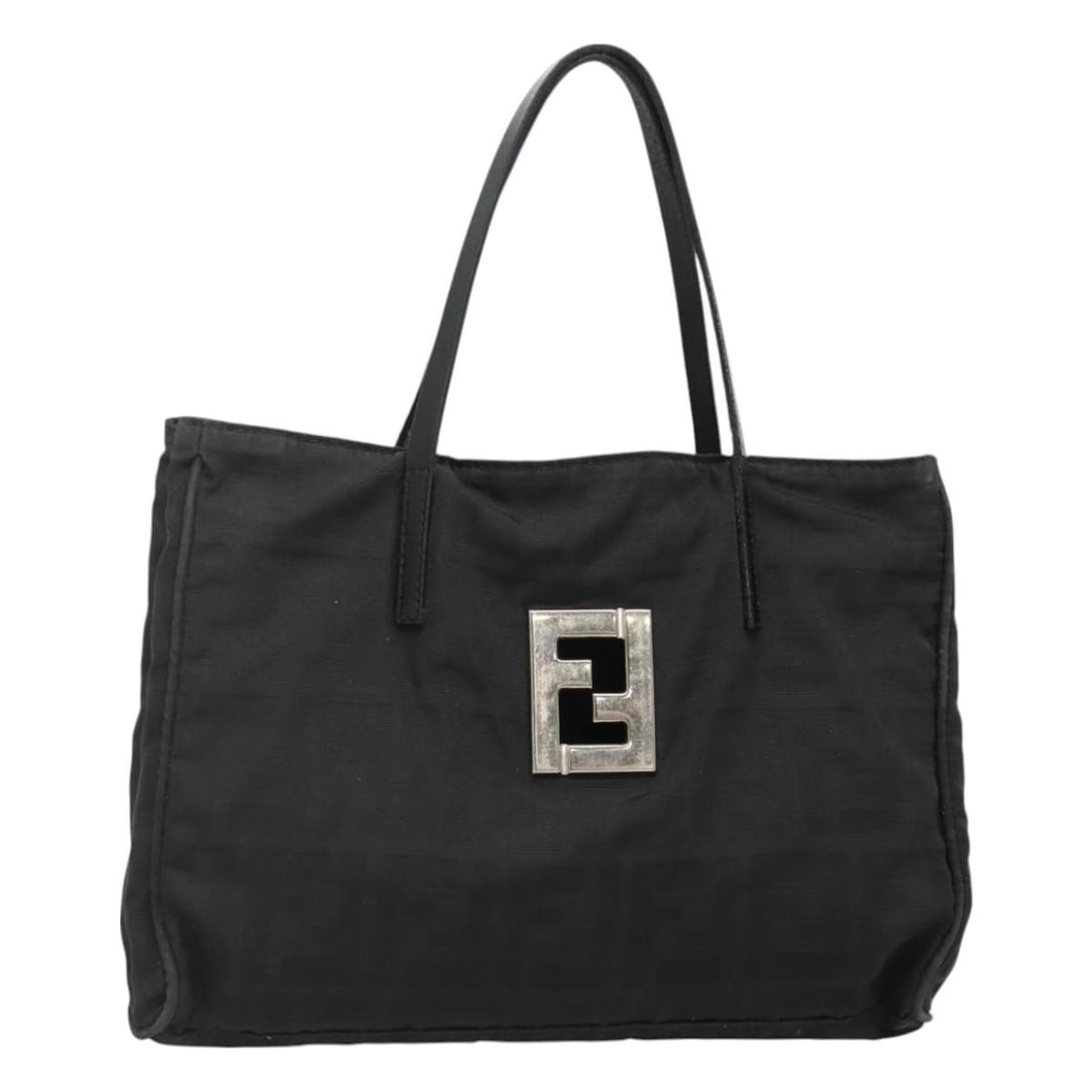 FENDI Zucca Canvas Hand Bag Black Silver Made in Italy: FENDI Zucca Canvas Hand Bag Black Silver Made in Italy This FENDI Zucca Canvas Hand Bag combines a classic design with modern functionality. Crafted in Italy, this stylish handbag features a striking