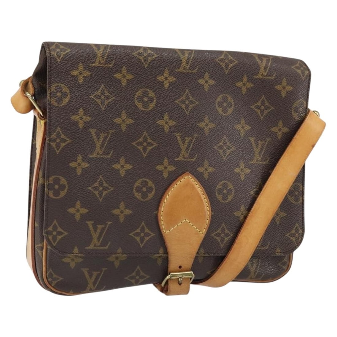 Louis Vuitton Cartouchiere GM Monogram Canvas Shoulder Bag M51252 France: Louis Vuitton Cartouchiere GM Monogram Canvas Shoulder Bag M51252 France This is a Louis Vuitton Cartouchiere GM shoulder bag crafted from monogram canvas. The bag features a spacious main compartment