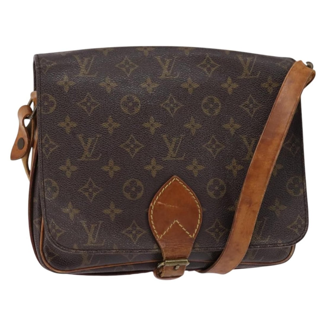 LOUIS VUITTON Monogram Cartouchiere GM Shoulder Bag M51252 Auth France: LOUIS VUITTON Monogram Cartouchiere GM Shoulder Bag M51252 Auth France This authentic Louis Vuitton Monogram Cartouchiere GM Shoulder Bag, model M51252, is a stylish accessory crafted from durable Mon
