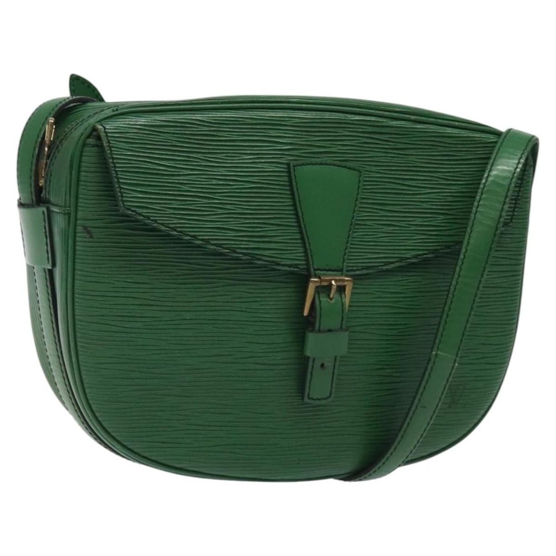 Louis Vuitton Jeune Fille MM Epi Leather Green Shoulder Bag M52154 France: Louis Vuitton Jeune Fille MM Epi Leather Green Shoulder Bag M52154 France This Louis Vuitton Jeune Fille MM shoulder bag features the iconic Epi leather in green, offering a stylish and durable access