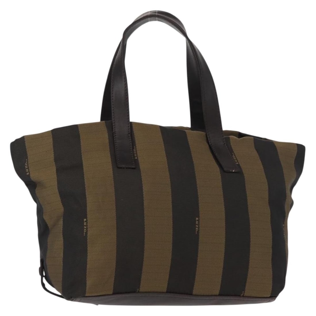 FENDI Pecan Canvas Hand Bag Black Brown Made in Italy (1 of 18)