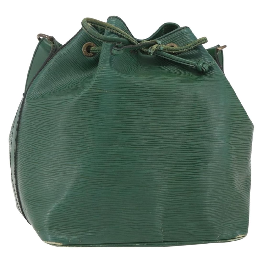 Louis Vuitton Petit Noe Epi Leather Green Shoulder Bag M44104 France: Louis Vuitton Petit Noe Epi Leather Green Shoulder Bag M44104 France This is a Louis Vuitton Epi Petit Noe shoulder bag in green, crafted from durable Epi leather. The bag features a structured silhou