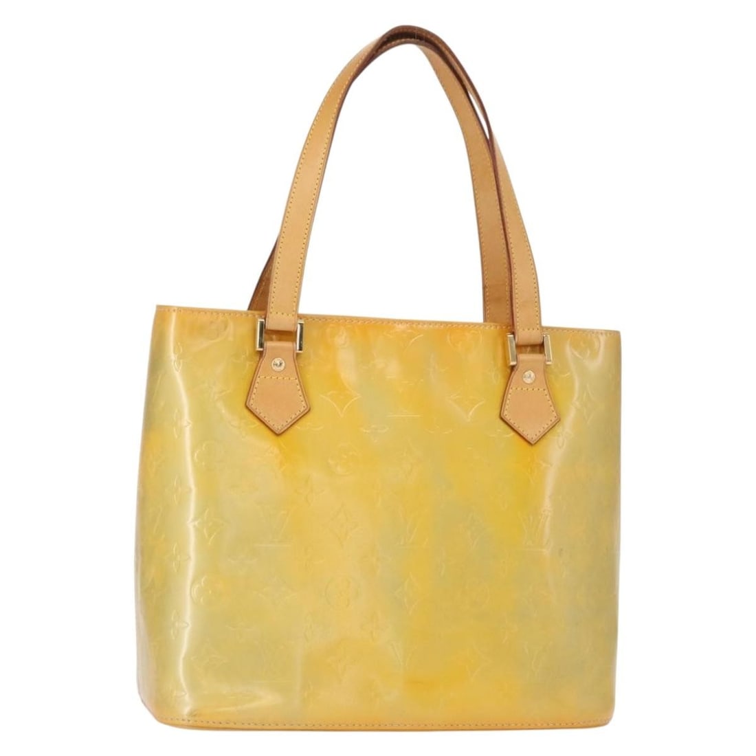 LOUIS VUITTON Monogram Vernis Houston Hand Bag Gris M91053 Auth: LOUIS VUITTON Monogram Vernis Houston Hand Bag Gris M91053 Auth This Louis Vuitton Monogram Vernis Houston Hand Bag in Gris is a stylish accessory crafted from high-quality patent leather. Made in Spa