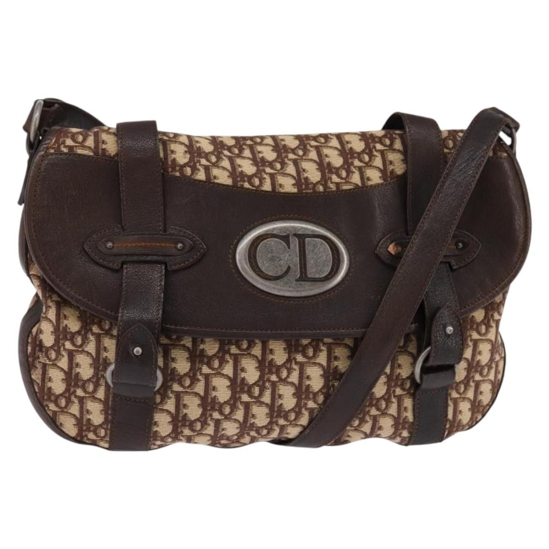 Christian Dior Trotter Canvas Brown Silver Shoulder Bag Made in Italy: Christian Dior Trotter Canvas Brown Silver Shoulder Bag Made in Italy Elevate your accessory collection with this authentic Christian Dior Trotter Canvas Shoulder Bag. Crafted in Italy, this stylish s