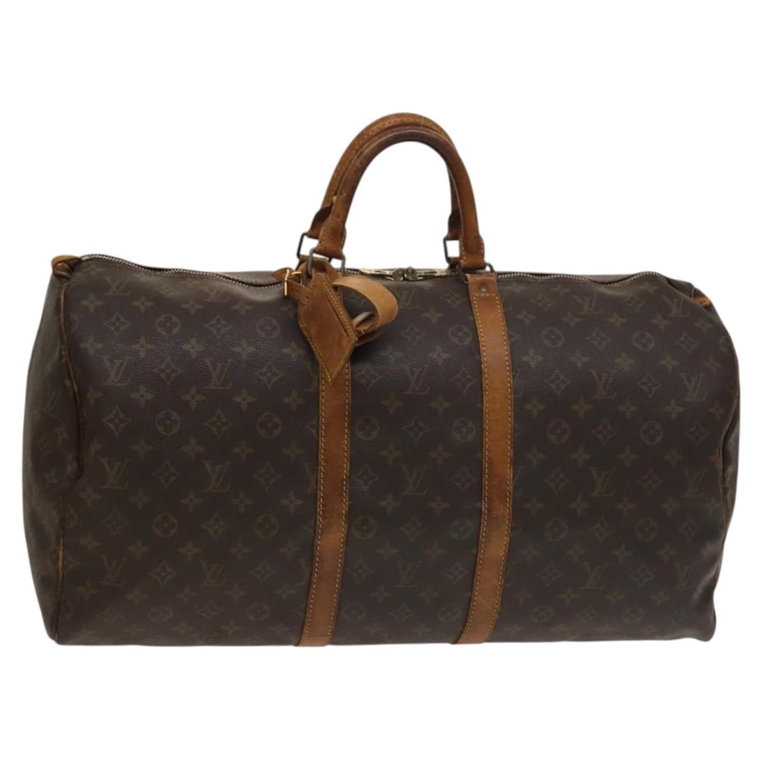 LOUIS VUITTON Monogram Keepall 55 Boston Bag M41424 Auth France: LOUIS VUITTON Monogram Keepall 55 Boston Bag M41424 Auth France This iconic LOUIS VUITTON Monogram Keepall 55 Boston Bag is a timeless accessory crafted from durable Monogram Canvas. With a spacious d
