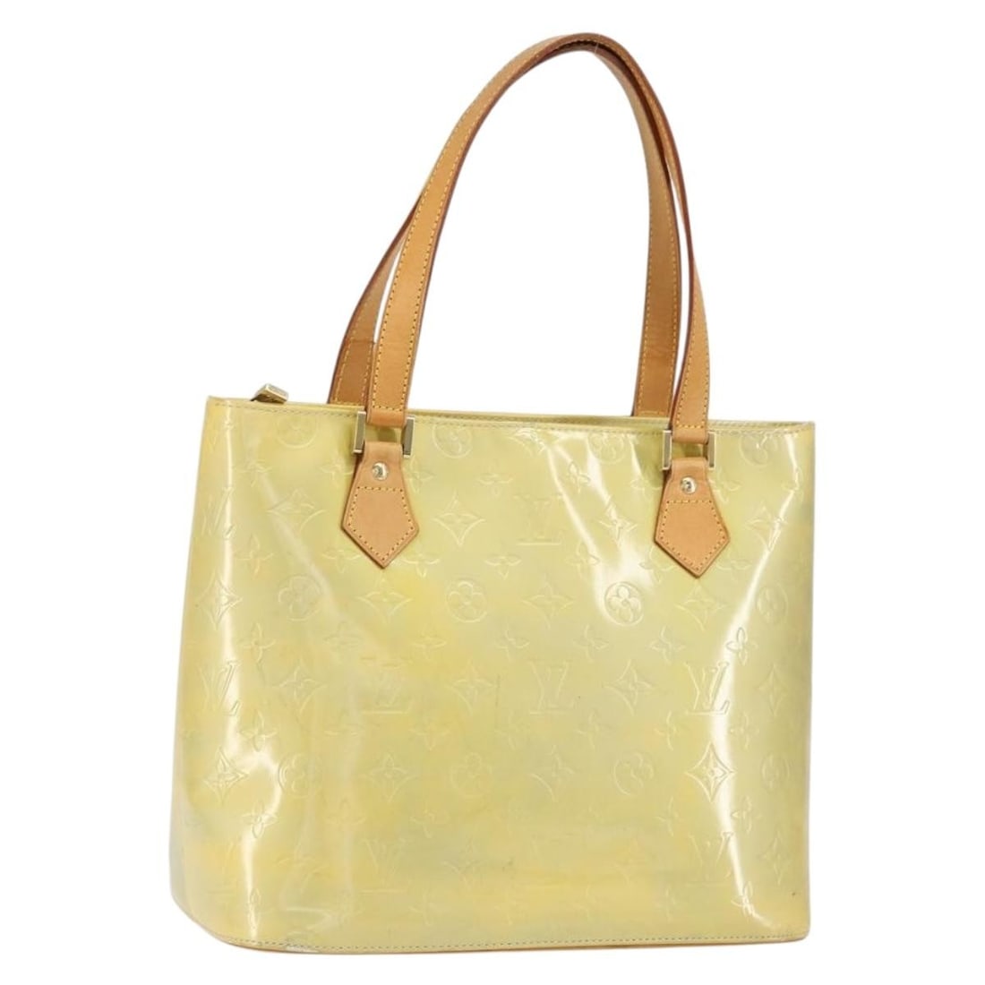 LOUIS VUITTON Monogram Vernis Houston Hand Bag Beige M91004 Auth: LOUIS VUITTON Monogram Vernis Houston Hand Bag Beige M91004 Auth This LOUIS VUITTON Monogram Vernis Houston Hand Bag in beige is an elegant accessory for any occasion. Crafted from high-quality patent