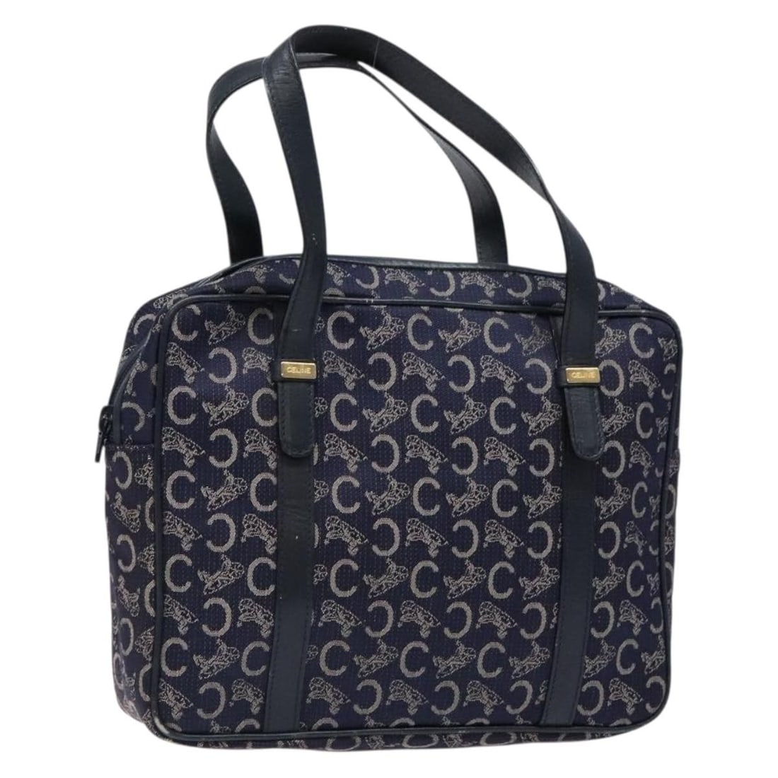 CELINE Navy Canvas Sulky Hand Bag Made in Italy: CELINE Navy Canvas Sulky Hand Bag Made in Italy This authentic CELINE Sulky Hand Bag is crafted from high-quality canvas in a classic navy color. Designed for everyday use, it features a spacious inte
