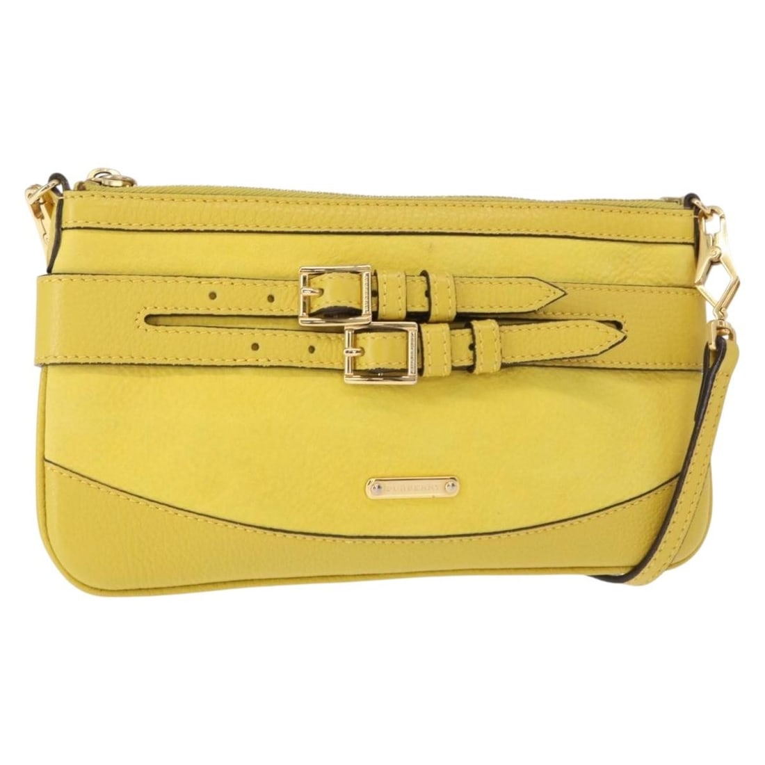 BURBERRY Yellow Gold Leather Shoulder Bag Auth KA283: BURBERRY Yellow Gold Leather Shoulder Bag Auth KA283 This authentic BURBERRY shoulder bag is crafted from high-quality leather in a stunning yellow/gold color combination. Designed for style and funct