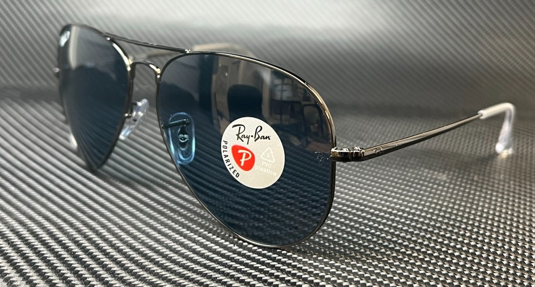 Ray-Ban RB3689 004 S2 Gunmetal Aviator Sunglasses 62mm Unisex (1 of 5)