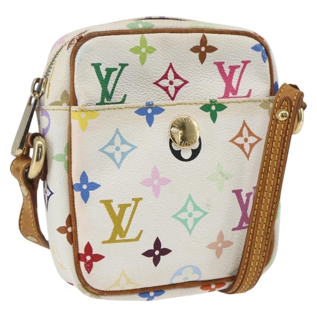 Louis Vuitton Multicolor Monogram White Lift Shoulder Bag M40055 (1 of 18)