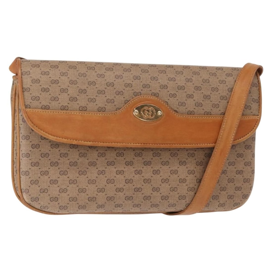 GUCCI Micro GG Supreme Shoulder Bag PVC Beige Gold Auth 004 106 0024 (1 of 18)