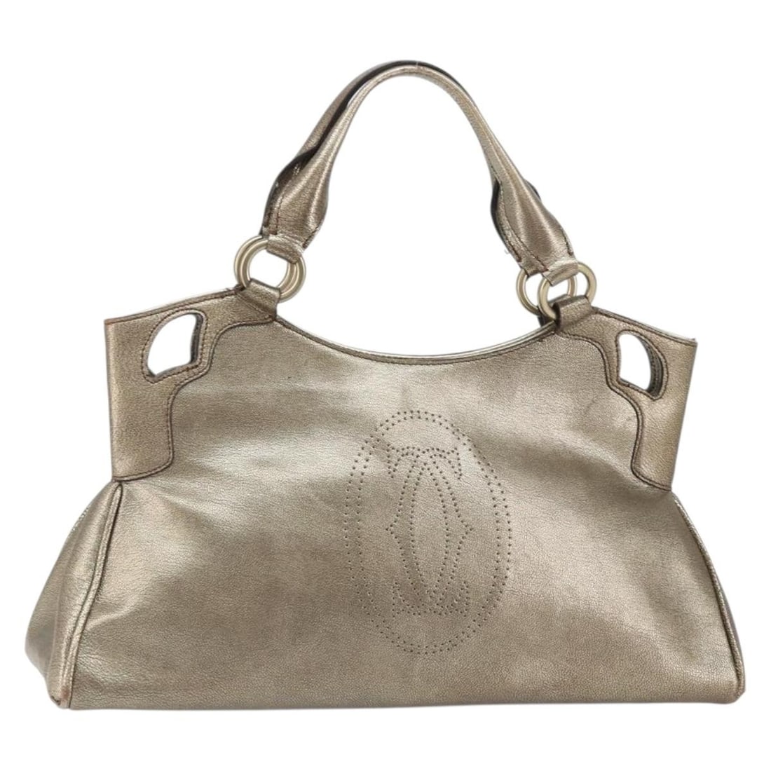 Cartier Marcello Gold Tone Leather Handbag with Instruction Manual (1 of 18)