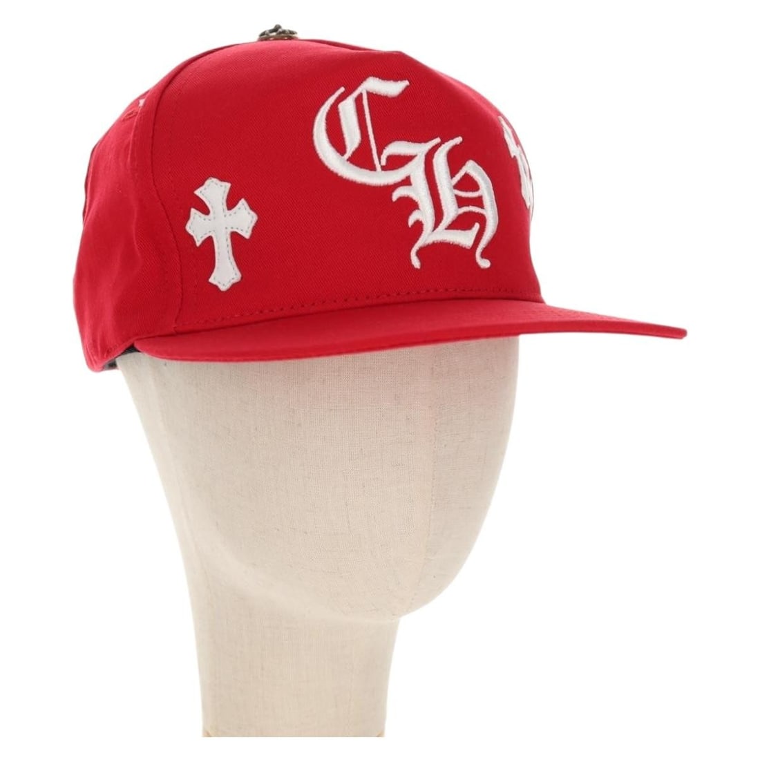 Chrome Hearts Red Cotton Baseball Cap Auth 136578M (1 of 18)