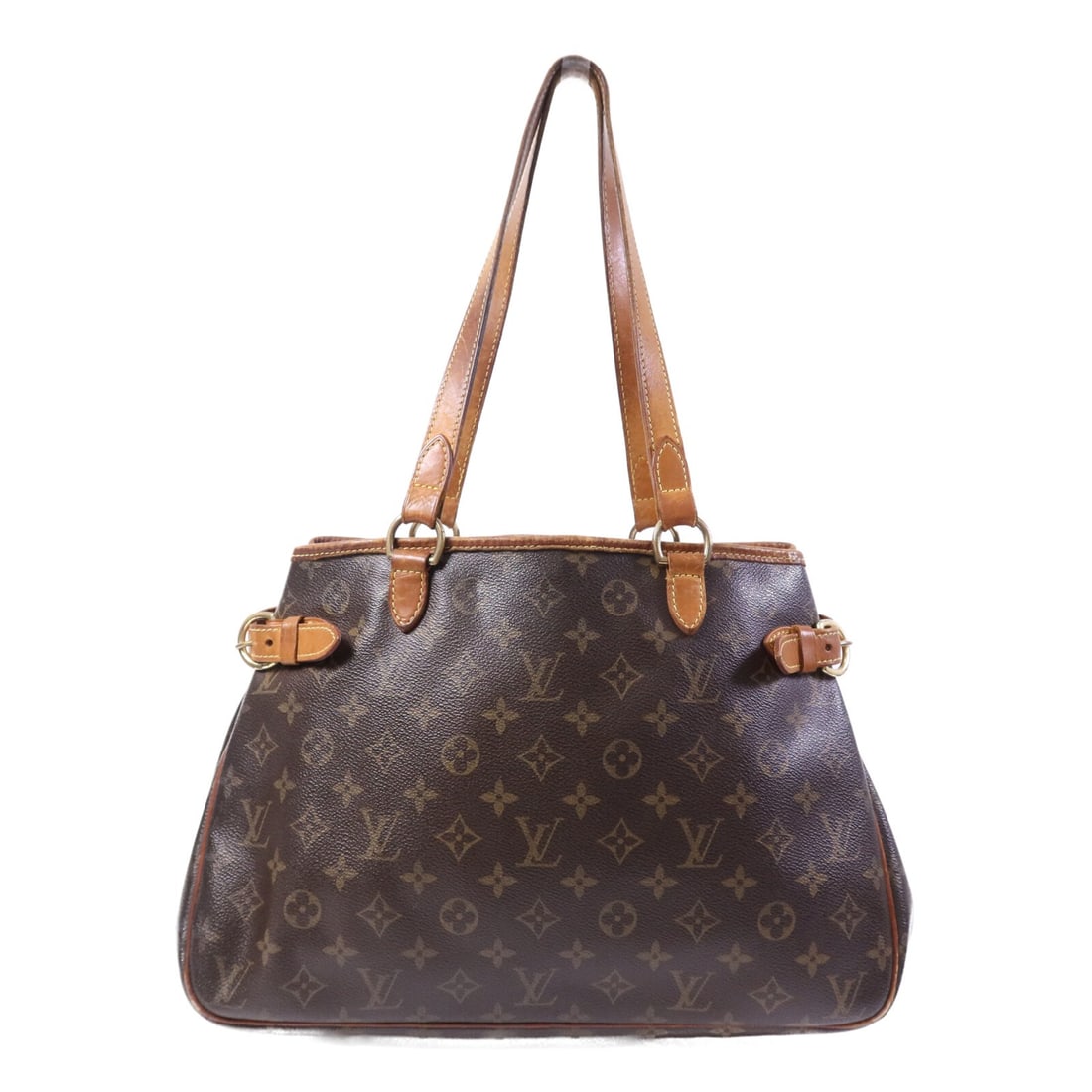 Louis Vuitton Batignolles Horizontal Monogram Shoulder Bag Brown PVC Canvas Gold Hardware (1 of 18)