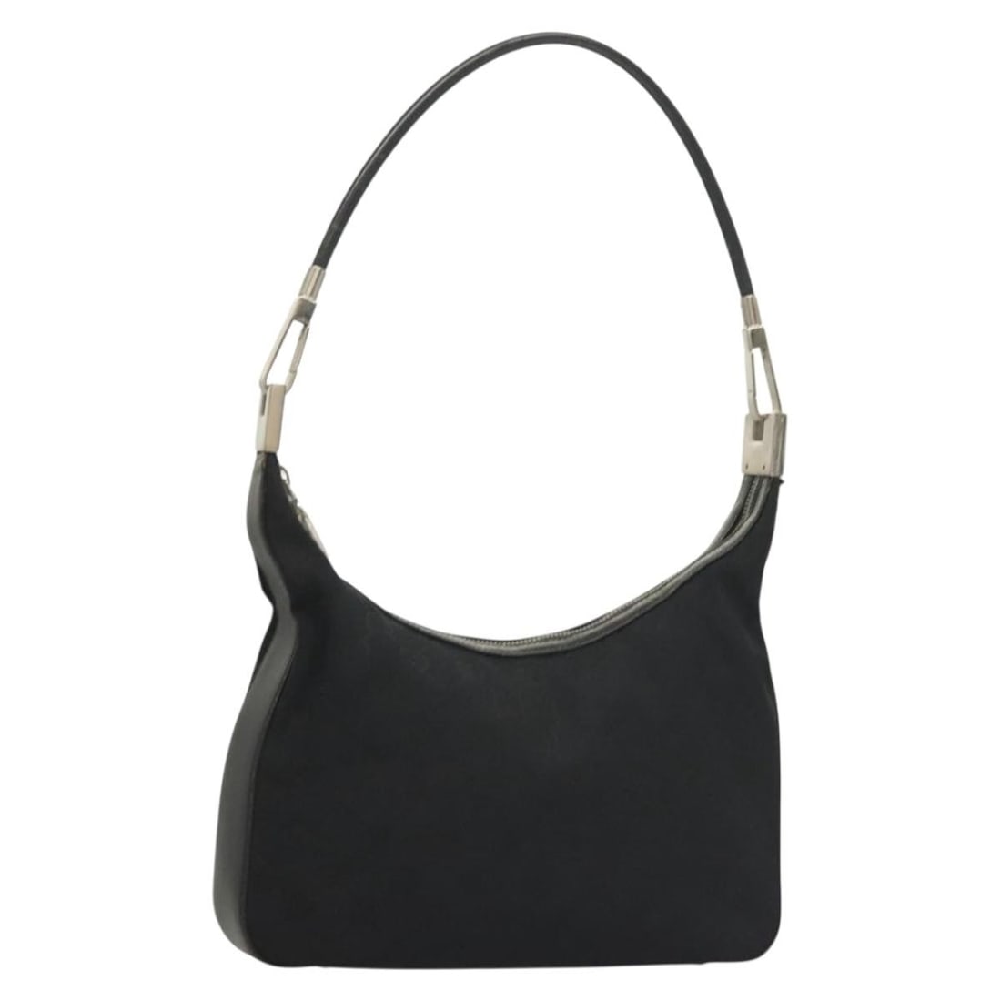 GUCCI GG Canvas Shoulder Bag Black Silver 001 3312 Made in Italy: GUCCI GG Canvas Shoulder Bag Black Silver 001 3312 Made in Italy This authentic GUCCI GG Canvas Shoulder Bag combines luxury and functionality with its sleek black and silver design. Crafted from dura