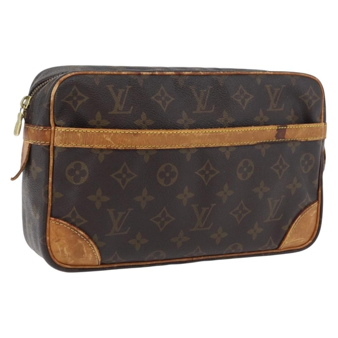 Louis Vuitton Compiegne 28 Monogram Canvas Clutch Bag M51845 France: Louis Vuitton Compiegne 28 Monogram Canvas Clutch Bag M51845 France This Louis Vuitton Compiegne 28 clutch bag features the iconic Monogram canvas exterior and is designed for women. The bag was made