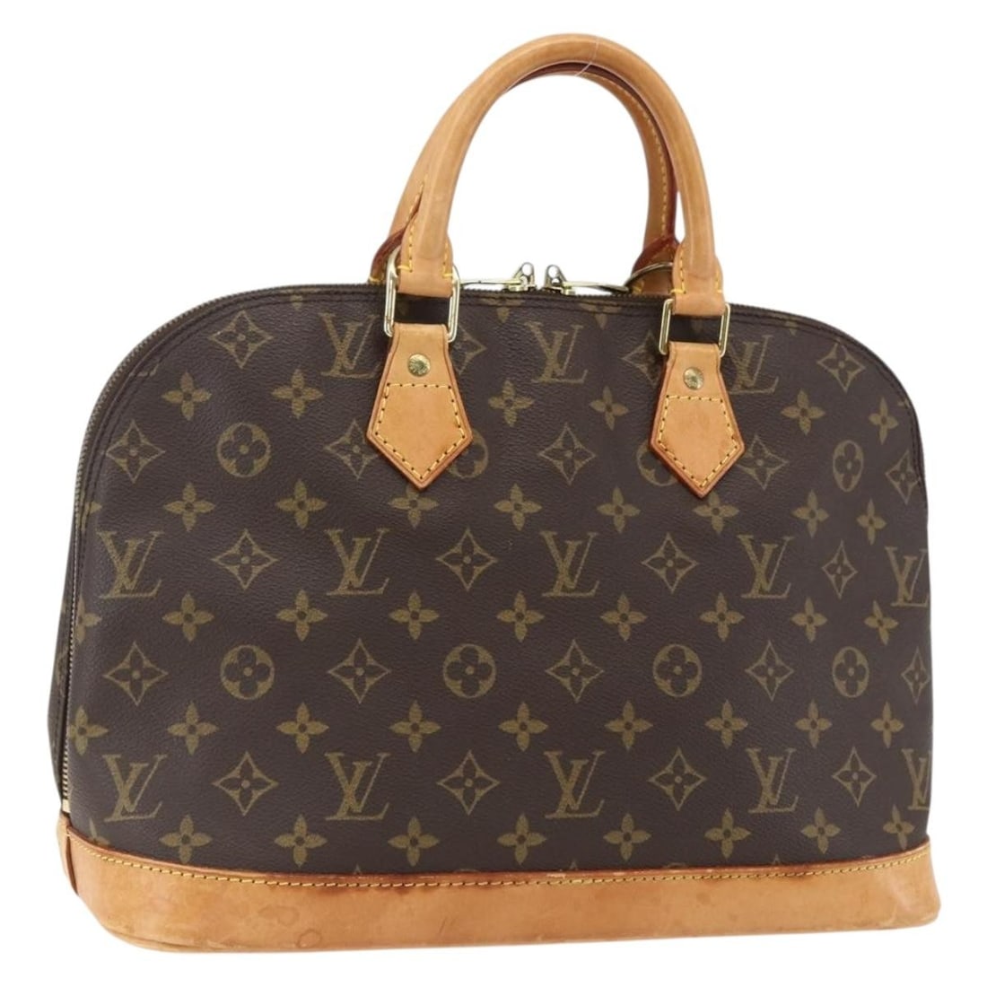 Louis Vuitton Alma Monogram Canvas M51130 Handbag France: Louis Vuitton Alma Monogram Canvas M51130 Handbag France This is a Louis Vuitton Monogram Alma Hand Bag crafted from signature Monogram Canvas. The bag is made in France and features a structured silh