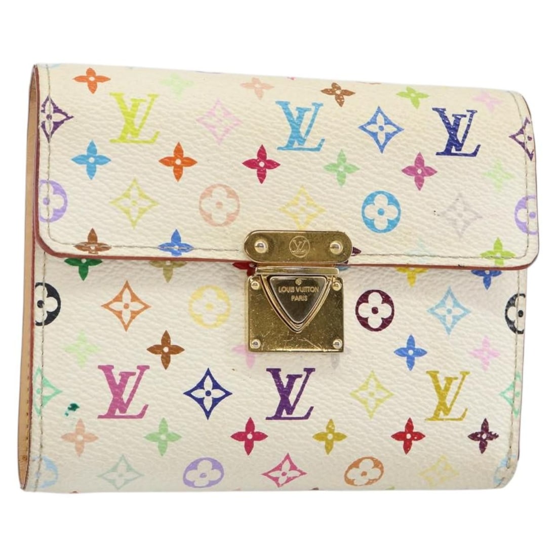 Louis Vuitton Multicolor Bifold Wallet Portefeuille Koala M58081 White Auth (1 of 18)